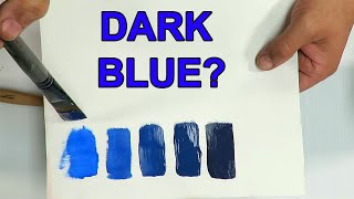 How To Make Dark Blue Paint At Home Easy From Blue and Red [upl. by Yelha826]