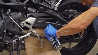 How To Lubricate Your Motorcycle Chain  MC Garage [upl. by Atikihc]