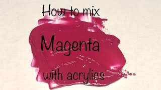 How To Make Magenta Color  Acrylics  ASMR  Color Mixing 11 [upl. by Alenoel341]