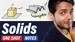 Mechanical Properties of Solids 🔥 One Shot  Physics Class 11 Chapter 9 full chapter [upl. by Anahsor669]