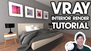 Vray INTERIOR RENDER Tutorial  Easy to Follow [upl. by Groot839]