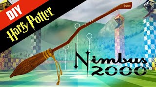 ⚡️Harry Potter DIY Nimbus 2000 Broomstick  Cardboard  Full Size Replica [upl. by Haiacim]