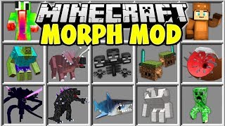 Minecraft MORPH MOD  SHAPE SHIFT INTO ANY MINECRAFT BOSS OR YOUTUBER [upl. by Adelpho]