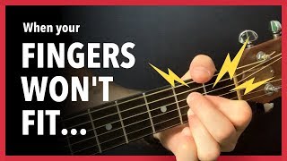 the Amajor trick for crammed fingers big hands or small fretboards [upl. by Halden]