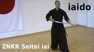 IAIDO Japanese sword art  ZNKR Seitei Iai kata all 12 forms from 2005 [upl. by Suivatnom]