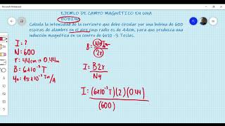 EJEMPLO DE CAMPO MAGNÉTICO EN UNA BOBINA [upl. by Marci147]