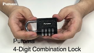 User Guide  How to Set and Reset Puroma 4 Digit Combination Lock  Official Ver [upl. by Kanal]