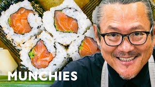 How To Make Sushi with Iron Chef Morimoto [upl. by Nnyre736]