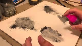 Powdered Graphite and Charcoal Demo and 3k WINNER announcement [upl. by Aratnahs]