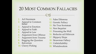 20 Most Common Logical Fallacies [upl. by Argyres]