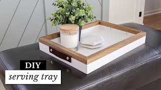 Easy DIY Serving Tray  DIY Wood Serving Tray with Handles [upl. by Fernandina]