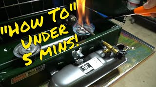 How to Light Your Coleman Two Burner Campstove Using Model 424 [upl. by Jahncke897]