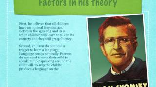 Chomskys Theory of Language Development [upl. by Nosauq816]