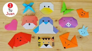 12 Figuras de Papel en ORIGAMI  Manualidades DIY 🎨  JuanTu3 [upl. by Asikal]