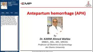 Antepartum hemorrhage part 1 [upl. by Klarrisa]