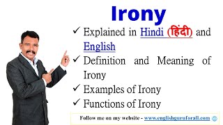 18 Irony  Meaning Functions and Examples  Figures of Speech  Explanation in Hindi [upl. by Eiluj316]