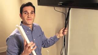 Wiremold How to hide flat screen TV cables on the wall [upl. by Kobylak]