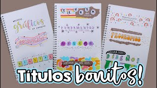 TÍTULOS BONITOS aesthetic SIN LETTERING ✄ Barbs Arenas Art [upl. by Ranchod]