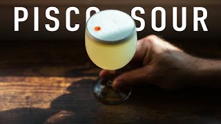 The Pisco Sour  a perfect sour cocktail recipe [upl. by Oinotla258]