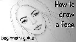 HOW TO DRAW FACES FOR BEGINNERS EASY TUTORIAL [upl. by Bartholomeus]