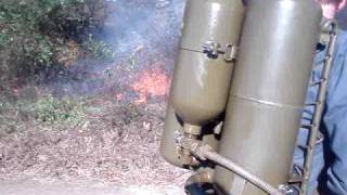 M22 Flamethrower in action [upl. by Serolod]