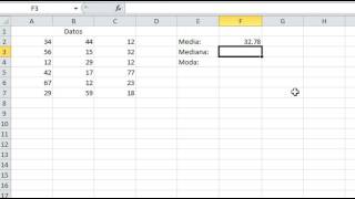 Media Mediana y Moda en Excel  Medidas de tendencia central [upl. by Marka996]
