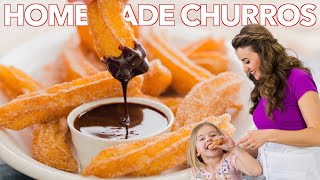 How To Make Easy Homemade Churros  Churros Recipe [upl. by Auqinehs]