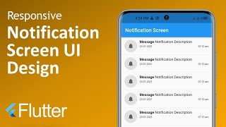 Flutter Notification Screen  HM Tutorials [upl. by Wolenik]