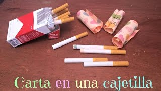 CARTA EN CAJETILLA DE CIGARROS SUPER FACIL DE HACER [upl. by Leonor606]