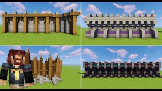 6 Simple Minecraft Wall Designs  Build Tutorial [upl. by Sik]