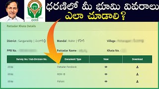 Land Details Search in Telangana Dharani Portal Official 2021 [upl. by Nnaeirb]