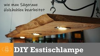 DIY Designer Lampe  Esstischlampe aus massiver Eiche selber machen [upl. by Oicnaneb]