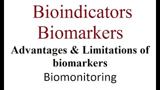 Biomonitoring  Bioindicators  Biomarkers [upl. by Amesari]