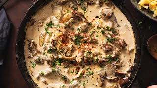 Easy Beef Stroganoff Recipe [upl. by Lain878]