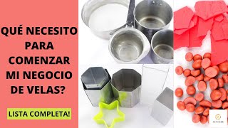 MATERIALES Para Hacer VELAS CASERAS 🗒 Lista COMPLETA [upl. by Trimmer]