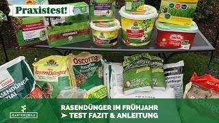 Rasendüngen im Frühjahr  3 Favoriten aus 20 Rasendüngern  Anleitung [upl. by Deanna]