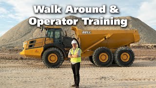 Walk Around and Learn How to Operate Bell Large Articulated Dump Trucks [upl. by Aanas]