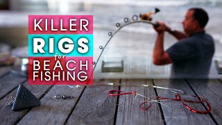 Beach Fishing Rigs  6  KILLER RIGS for Target Species [upl. by Atiniv]