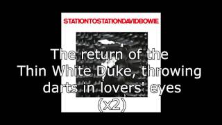 Station to Station  David Bowie  Lyrics [upl. by Ynnaf]