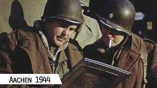 Aachen  Liberation in October 1944 in color and HD [upl. by Ellecrag]