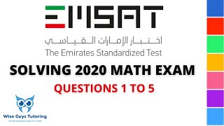 EmSAT Math Sample Paper Questions 15  Detailed explanations and tricks [upl. by Tynan]