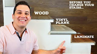 Wood Laminate or Vinyl Plank on Stairs for Beginners [upl. by Ennayrb151]