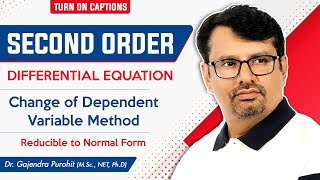 Second Order Differential Equation  Change of Dependent Variable Method [upl. by Aiouqes]