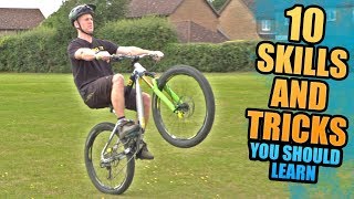 10 MOUNTAIN BIKE SKILLS AND TRICKS YOU SHOULD LEARN [upl. by Yltsew]