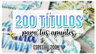 200 TITULOS fáciles con lettering  ESPECIAL 200K  Nombres con lettering DanielaGmr ♥ [upl. by Ariaj]