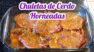 CHULETAS DE CERDO AL HORNO [upl. by Xonnel]