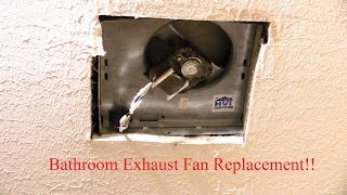 How to Change Bathroom Exhaust Fan Easy [upl. by Nosnirb585]