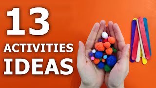 13 DIFFERENT LEARNING ACTIVITIES IDEAS  Activities for 2 year old At Home [upl. by Roxanne]