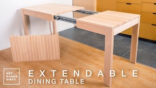 How to Make an Extendable Dining Table with Solid Maple  Tiny Apartment Build Ep8 [upl. by Uda]