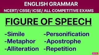 Figure Of Speech SimileMetaphorAlliterationPersonificationApostropheRepetitionEnglishGrammar [upl. by Nnagrom126]